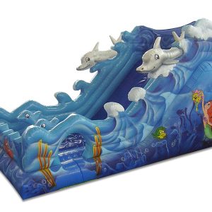 Tobogã Inflável Golfinho - 4m x 8m x 5m-0