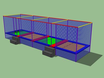 Cama Elástica Quadrada Módulo4 - 2m x 8m x 2,7m-0