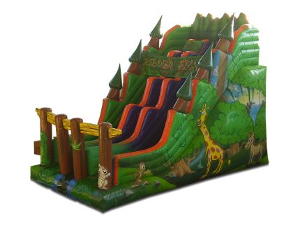 Tobogã Inflável Selva Médio - 4,5m x 8m x 5,5m