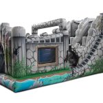 Tobogã Inflável Castelo com Piscina de Bolinhas - 3m x 7,3m x 3,9m