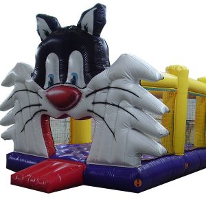 Pula-Pula Cara de Gato Inflável - 3,6 m x 5m x 3,5m